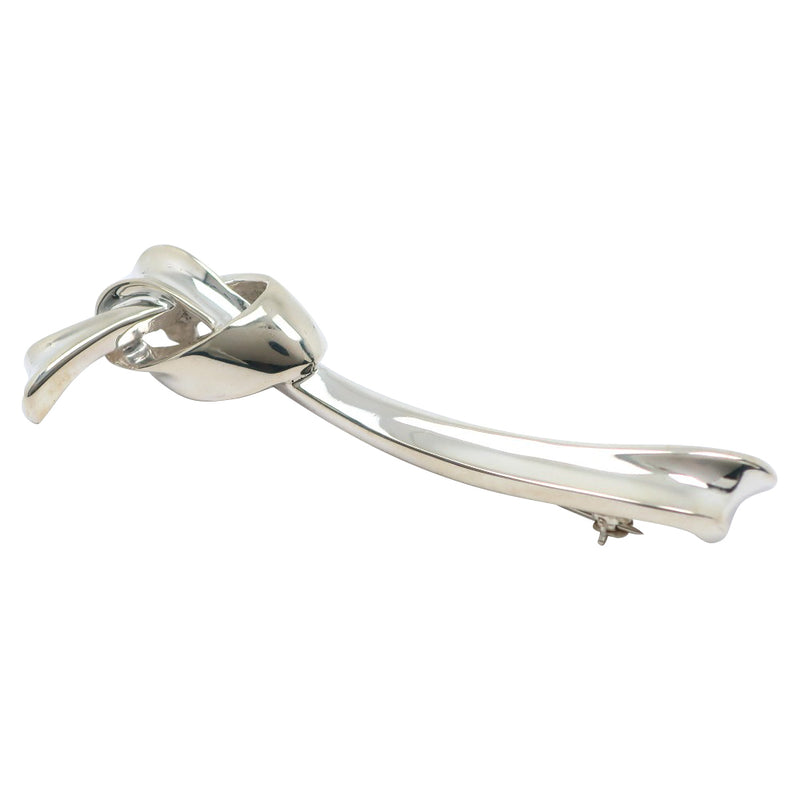 [Tiffany & co.]TIFFANY&Co. Ribbon knot Brooch Silver 925 about 9.4g Ribbon Knot Ladies A-Rank