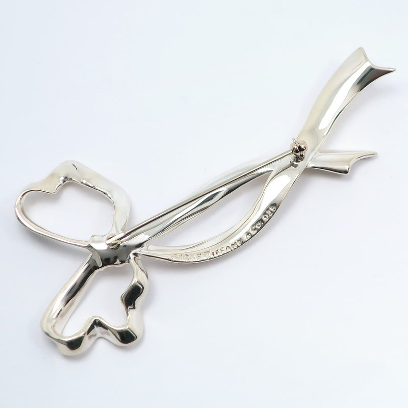 [Tiffany & CO.] Tiffany Ribbon Broach Silver 925 Ribbon Ribbon Ladies A-Rank