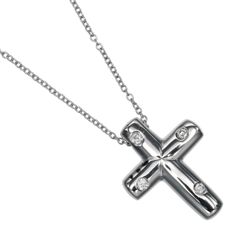 【TIFFANY&Co.】TIFFANY&Co. 도츠 크로스 목걸이