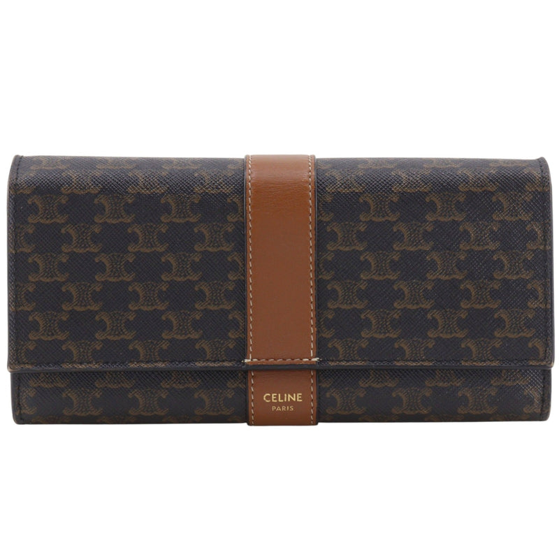 【CELINE】セリーヌ トリオンフ ラージフラップ ウォレット 長財布