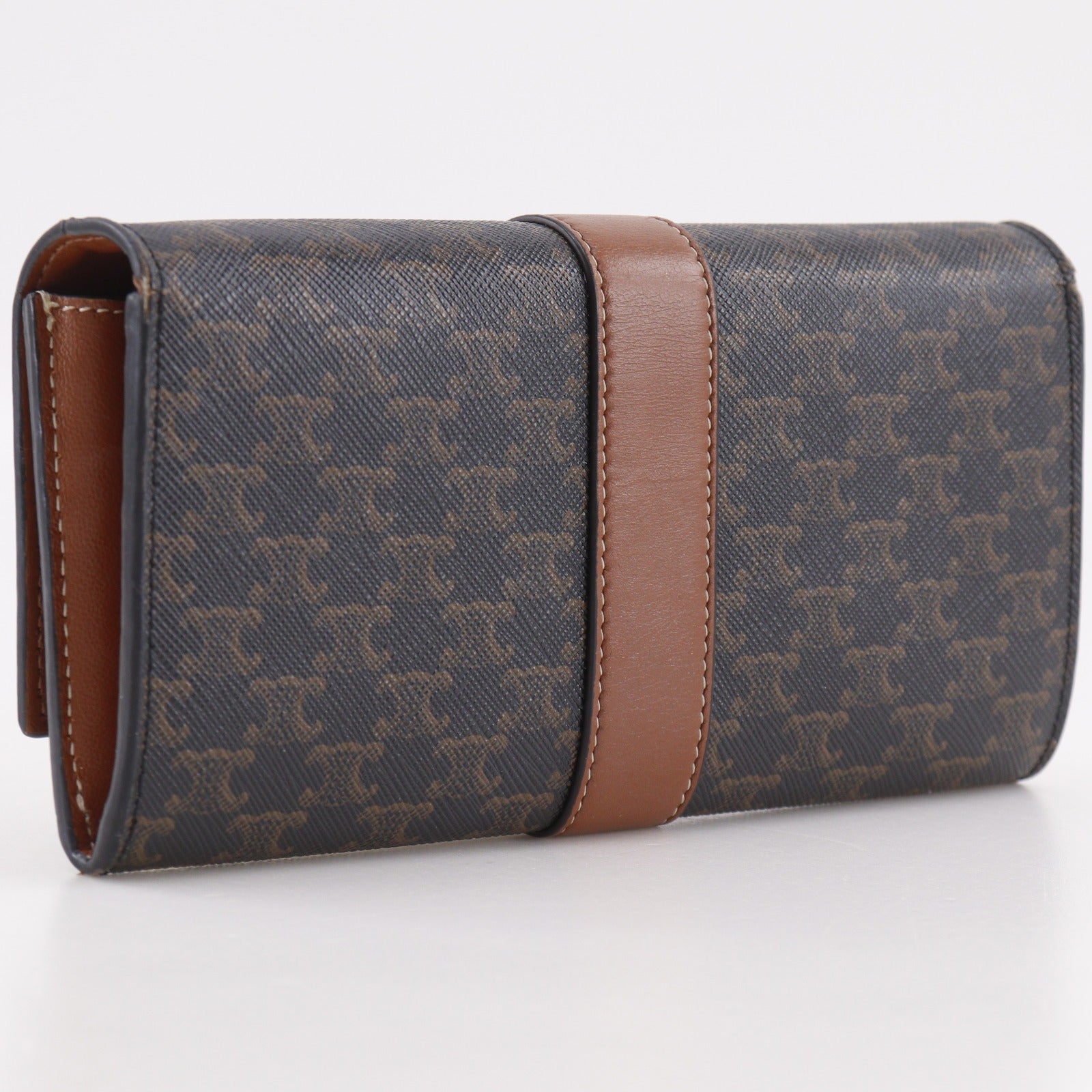 正規品　セリーヌ トリオンフ ラージ フラップウォレット 長財布 CELINE】セリーヌ トリオンフ ラージフラップ ウォレット 長財布