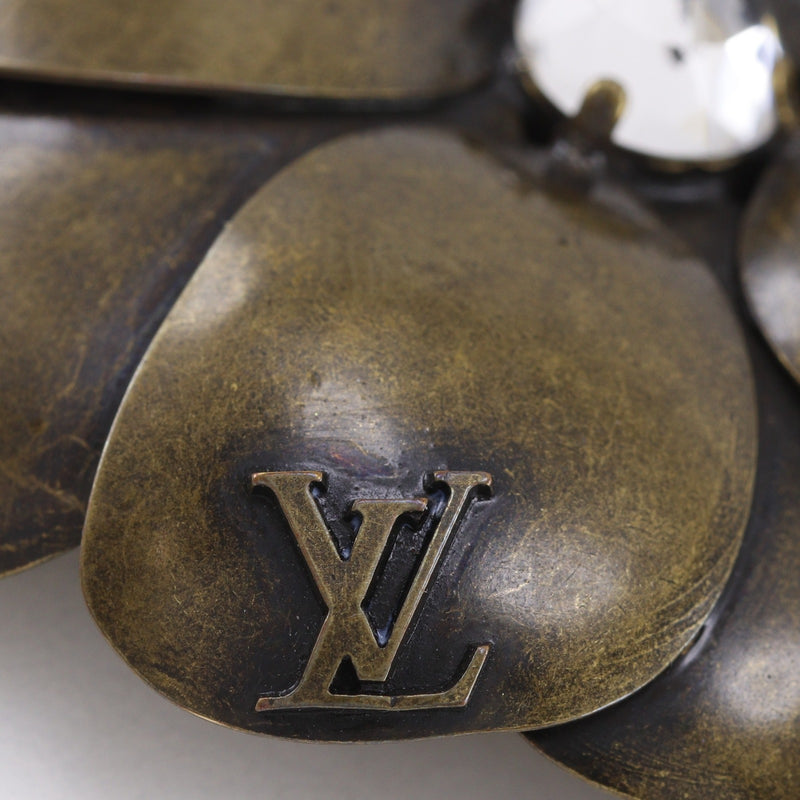 LOUIS VUITTON】ルイ・ヴィトン クリスタル フラワー ブローチ