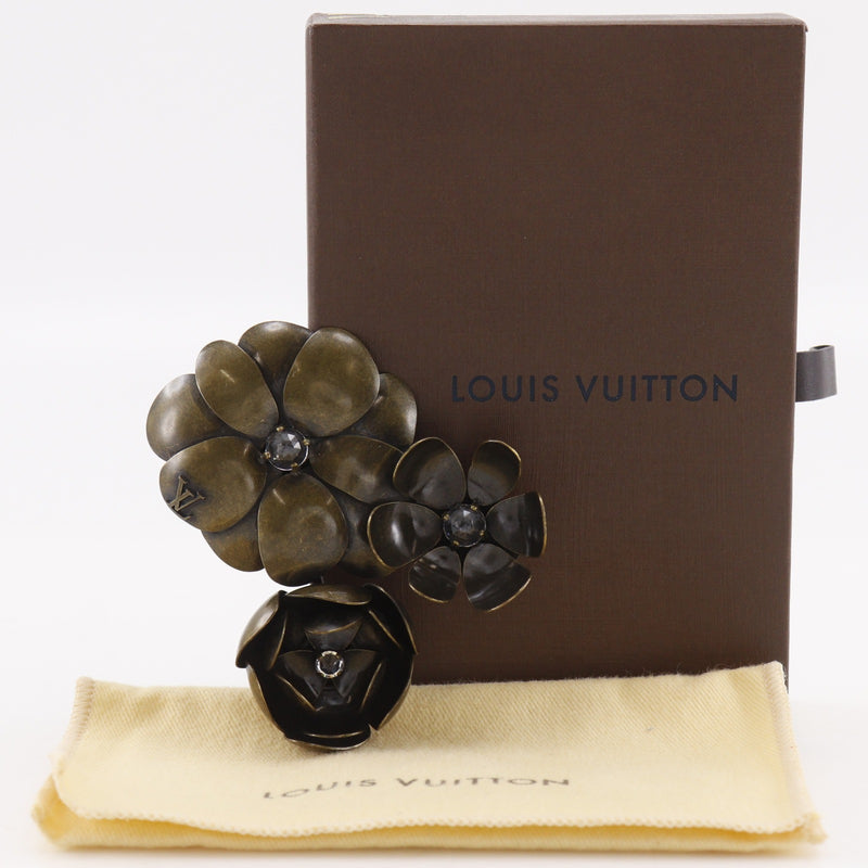LOUIS VUITTON】ルイ・ヴィトン クリスタル フラワー ブローチ