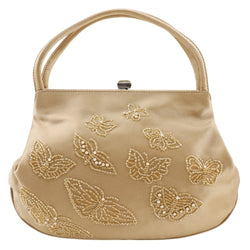 [BOTTEGAVENETA] Bottega Veneta 
 Party bag handbag 
 Butterfly Satin Gold Handbag Maguchi PARTY BAG Ladies A-Rank