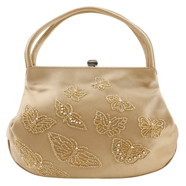 [Bottegavenneta] Bottega Veneta Party Sac Handbag Bata Fly Satin Gold Handbag Maguchi Party Sac Ladies A-Rank