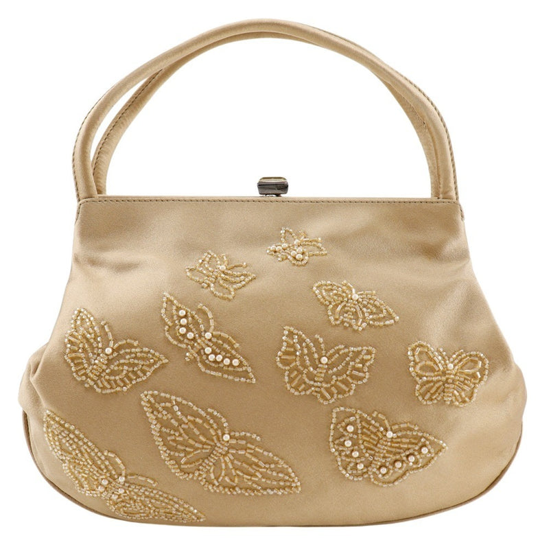 [Bottegaveneta] Bottega Veneta 
 Bolso de bolsa 
 Mariposa Satin Gold Handbag Maguchi Party Bag Ladies A-Rank