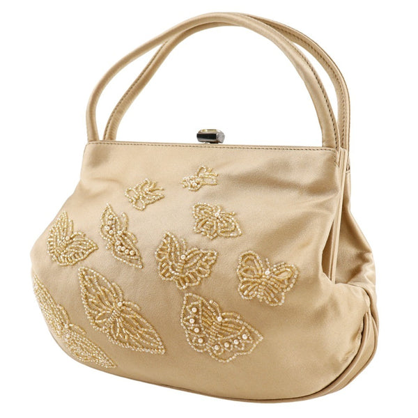 [BOTTEGAVENETA] Bottega Veneta 
 Party bag handbag 
 Butterfly Satin Gold Handbag Maguchi PARTY BAG Ladies A-Rank