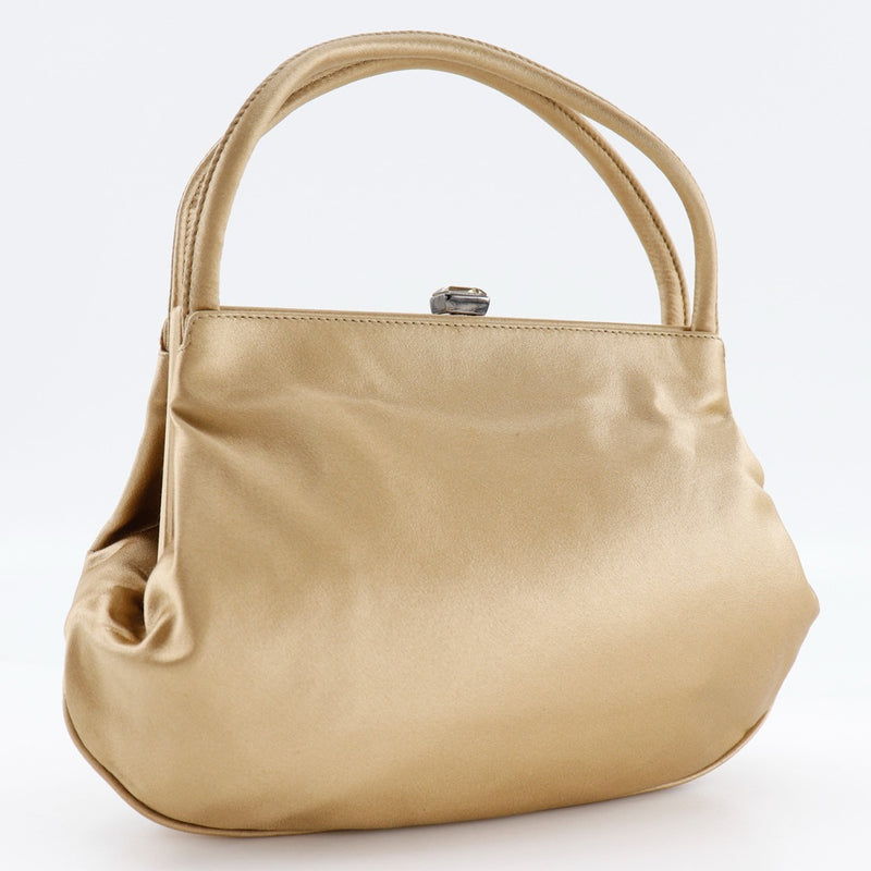 [Bottegaveneta] Bottega Veneta 
 Bolso de bolsa 
 Mariposa Satin Gold Handbag Maguchi Party Bag Ladies A-Rank