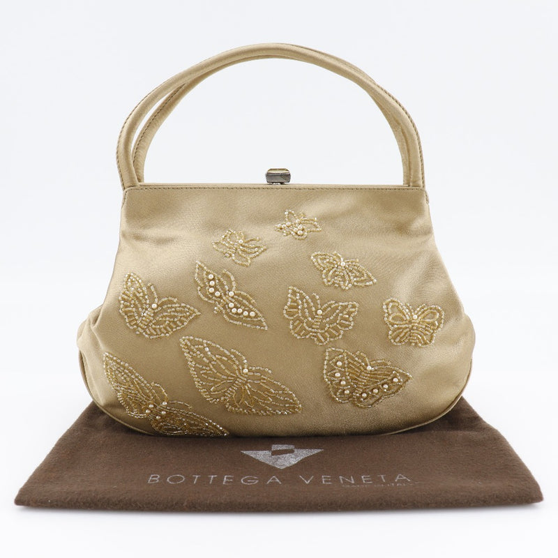 [Bottegaveneta] Bottega Veneta 
 Bolso de bolsa 
 Mariposa Satin Gold Handbag Maguchi Party Bag Ladies A-Rank