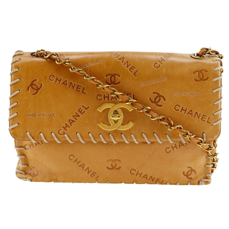 [Chanel] Chanel 
 Bolso de hombro de cadena 
 COCO Mark Logotipo vintage nume cuero marrón hombro a4 giro cadena de bloqueo de bloqueo Damas B-rank