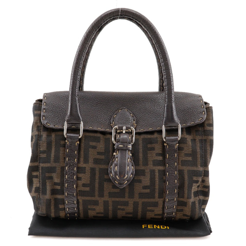 [Fendi] Fendi 
 Mini bolso de mano lil 
 Zukka Nylon Canvas Tea Tea A5 Magnet Tipo Mini Linda Ladies