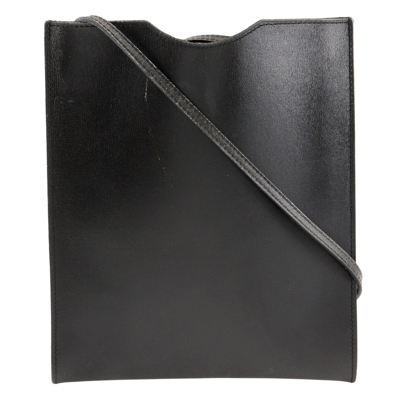 [헤르메스] 헤르메스 
 Omenitu 숄더백 
 Pochette Calf Black Diagon Open Omenitu Unisex