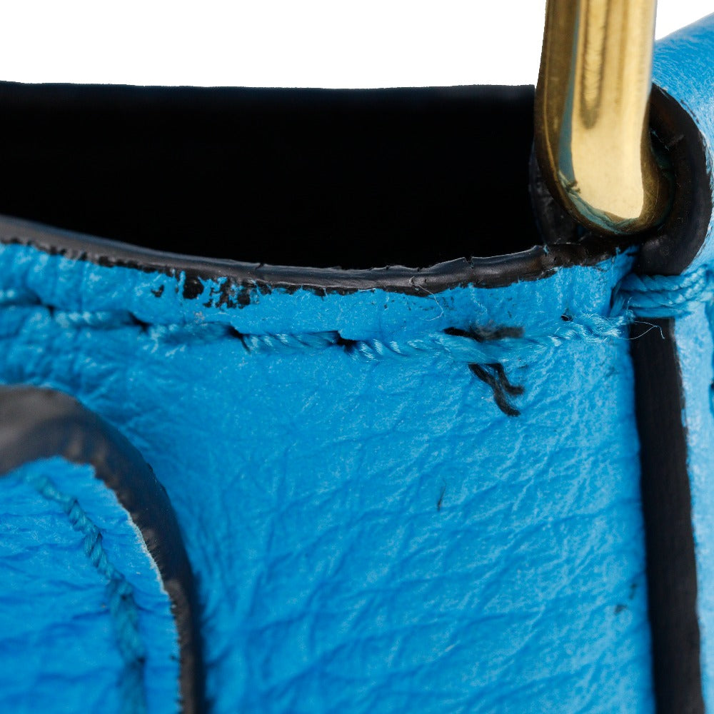 バーバリーオールレザーショルダーバッグ斜め掛けロゴ型押し