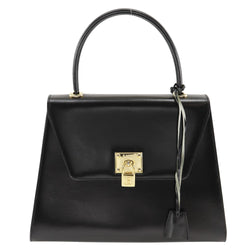 [BALLY] Barry 
 Handbag 
 Calfskin Black Handsure A5 Turn Lock Ladies