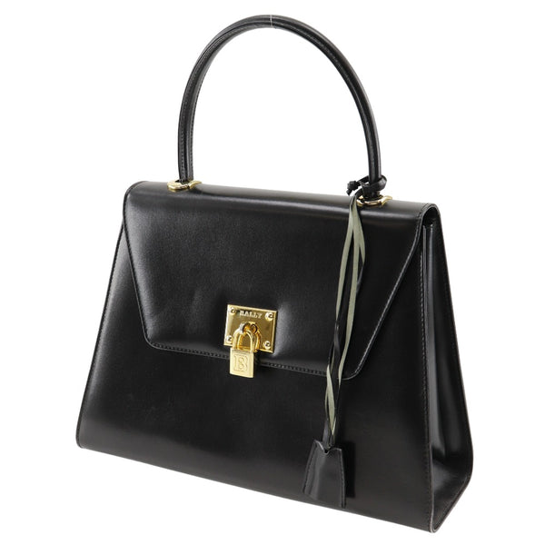 [BALLY] Barry 
 Handbag 
 Calfskin Black Handsure A5 Turn Lock Ladies