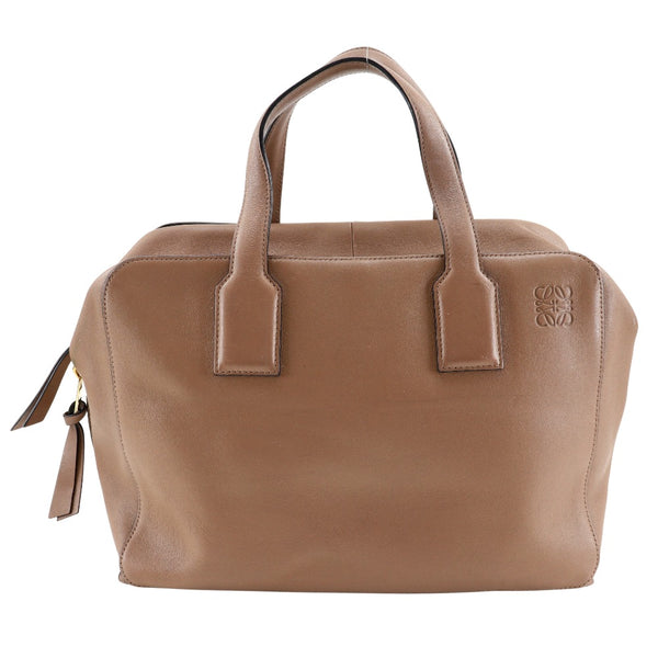 [Loewe] Loeba Goya Week Ender Boston Bag Calf Tea Handsage A4 Double Fastener Goya Weekender Ladies