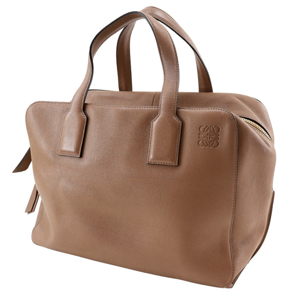 [LOEWE] Loeba Goya Weekend Boston Bag Calfskin Brown Hand -assumed A4 doubleFastener GOYA WEEKENDER Ladies