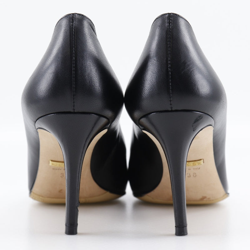 [GUCCI] Gucci Pointed Topumps 338724 Calfskin Black Pointed TOE Ladies