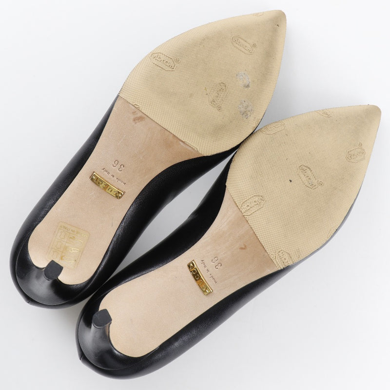 【GUCCI】グッチ
 ポインテッドトゥ パンプス
 338724 カーフ 黒 Pointed toe レディース