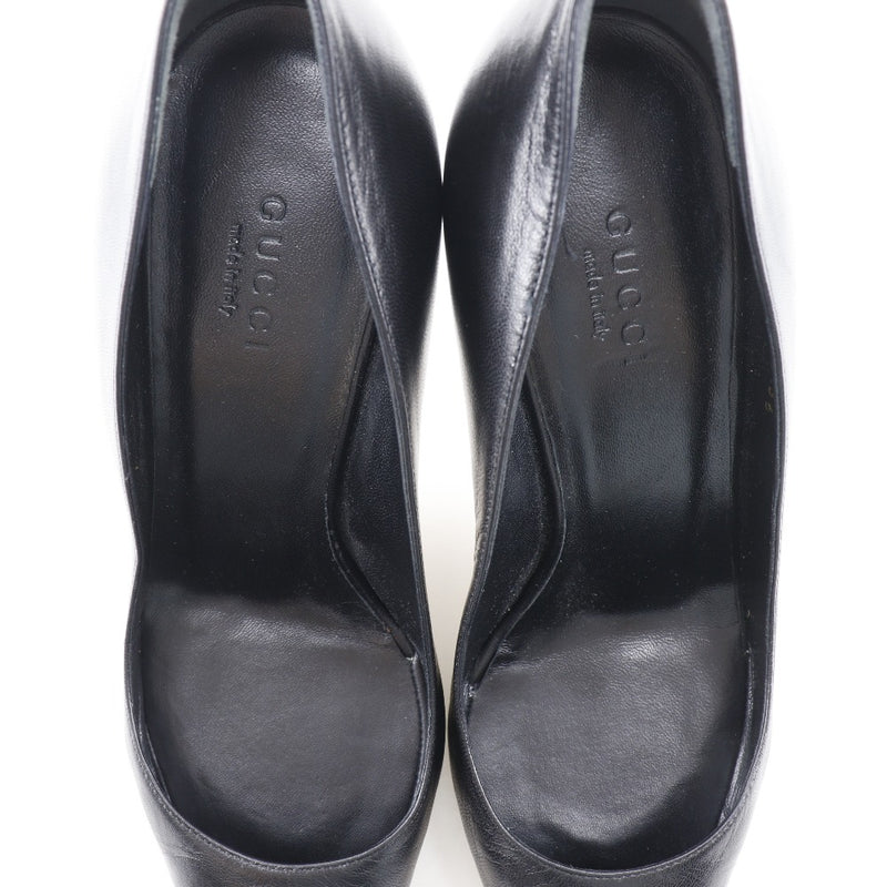 [GUCCI] Gucci Postule Pumps 338724 veau noir pointu de taie dames