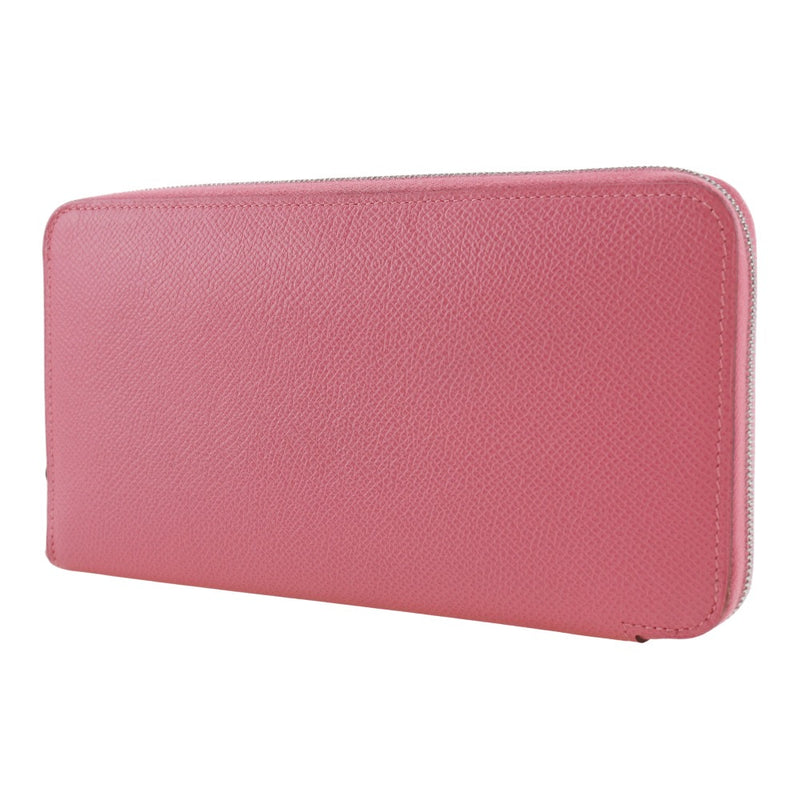 [HERMES] Hermes Azaplong Silkin Purse Epsom Rose Azare Raspberry Pink C stamp Fastener AZAP LONG SILK INN Ladies A-Rank