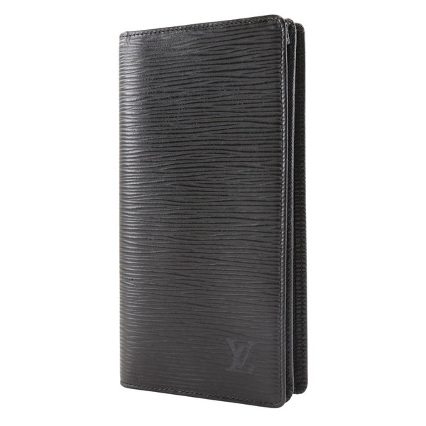 [Louis Vuitton]LOUIS VUITTON
 PortoCartes Crdit Facturación 
 Black M63212 Epirather Noir Black Ca0051 Grabado Open Porto Cartes CRDIT Men's