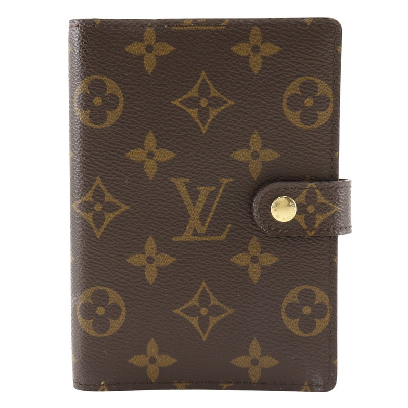 【LOUIS VUITTON】ルイ・ヴィトン
 アジェンダPM 手帳カバー
 R20005 モノグラムキャンバス 茶 CA0015刻印 スナップボタン Agenda PM ユニセックス