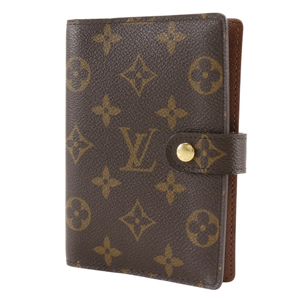 【LOUIS VUITTON】ルイ・ヴィトン
 アジェンダPM 手帳カバー
 R20005 モノグラムキャンバス 茶 CA0015刻印 スナップボタン Agenda PM ユニセックス