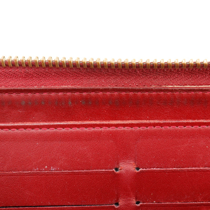 [Louis Vuitton]LOUIS VUITTON Zippy Wallet Old Purse MonogramVernis Red CA4170 engraved Fastener Zippy Wallet Old Ladies B-Rank