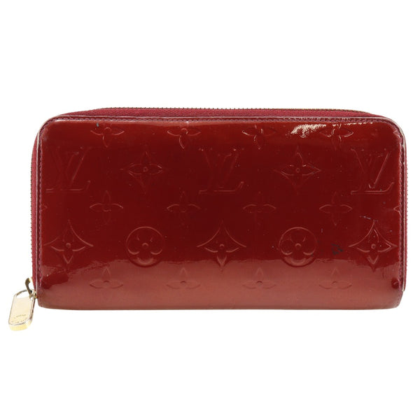 [Louis Vuitton]LOUIS VUITTON Billetera zippy monograma de billetera larga viejaVernis Red CA4170 Sello Zippy Willet Oldies B-Rank