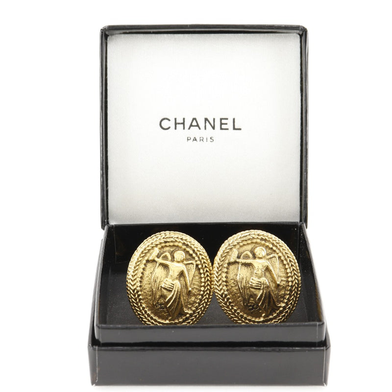 [CHANEL] Chanel Angel Earring COCO Mark Vintage Plated Gold Approximately 19.3g Angel Ladies