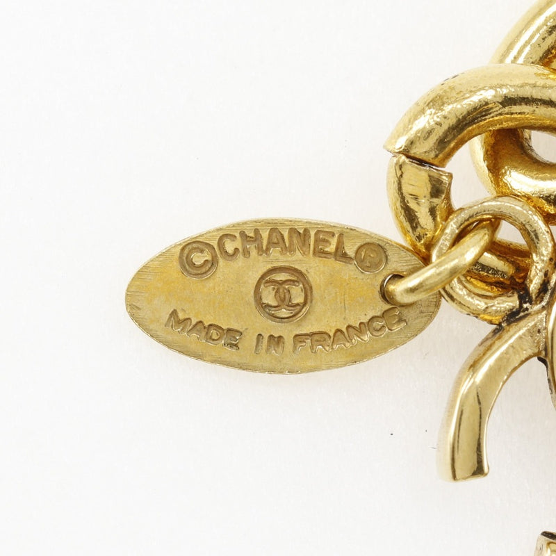 [CHANEL] Chanel COCO Mark Necklace Matelasse Vintage Plated Gold Approximately 100g Coco Mark Ladies