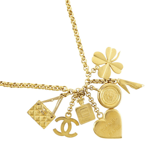 [CHANEL] Chanel 
 Icon necklace 
 COCO Mark Vintage Plated Gold 96p engraved about 144.7g ICON Ladies