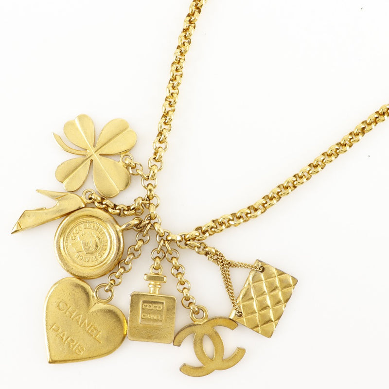 [CHANEL] Chanel 
 Icon necklace 
 COCO Mark Vintage Plated Gold 96p engraved about 144.7g ICON Ladies