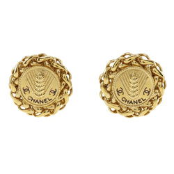 [CHANEL] Chanel 
 Inaho motif Earring
 Vintage Plated Gold Approximately 50.0g Rice MOTIF Ladies