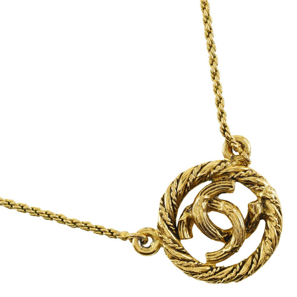 [CHANEL] Chanel 
 COCO Mark Necklace 
 Vintage Plated Gold Approximately 7.5g Coco Mark Ladies