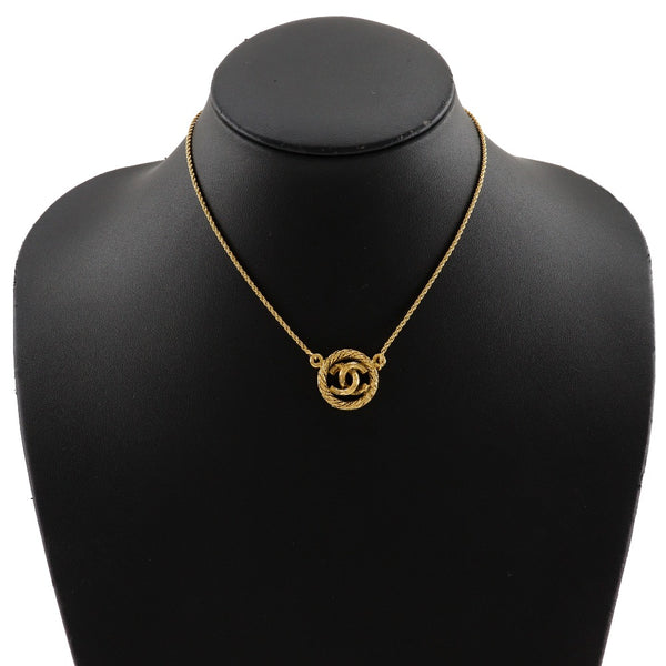 [CHANEL] Chanel 
 COCO Mark Necklace 
 Vintage Plated Gold Approximately 7.5g Coco Mark Ladies