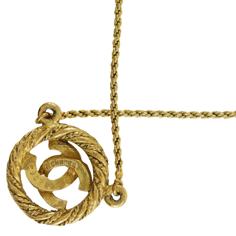 [CHANEL] Chanel 
 COCO Mark Necklace 
 Vintage Plated Gold Approximately 7.5g Coco Mark Ladies