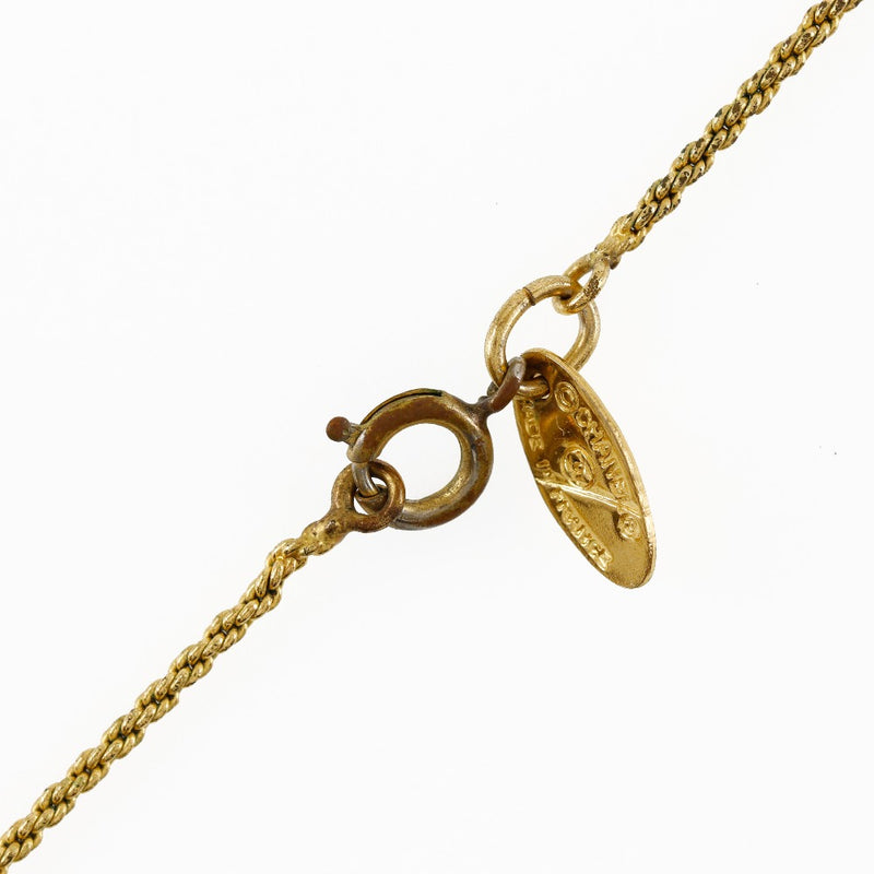 [CHANEL] Chanel COCO Mark Necklace Vintage Plated Gold Approximately 7.5g Coco Mark Ladies