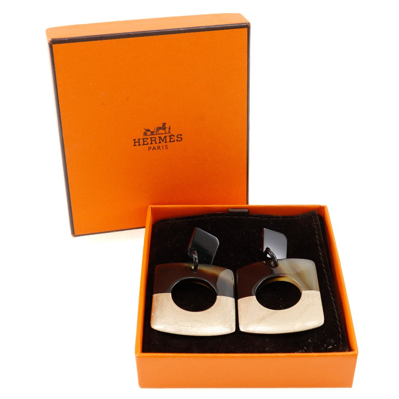 [헤르메스] 헤르메스 
 달바 피어싱 
 Bicolor Buffalo Horn Tea/Gold 약 14.0g Dalva Ladies