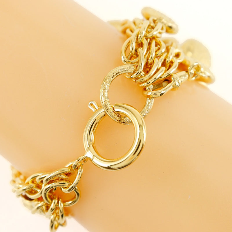 [CHANEL] Chanel Logo Oval 3 Bracelet Vintage Plated Gold Approximately 97.7G Logo OVAL TRIPLE Ladies A Rank