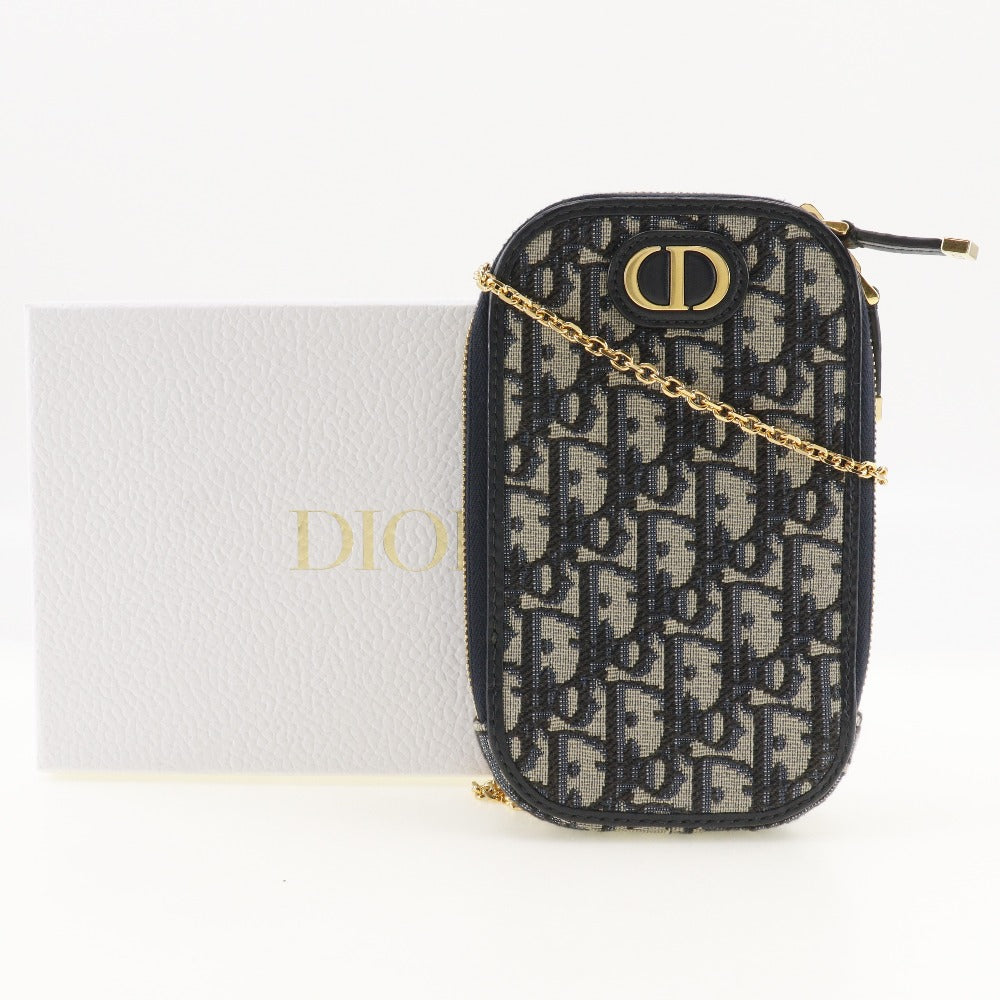 【Dior】クリスチャンディオール フォンホルダー ショルダーバッグ オブリーク ジャカード 2WAYハンドバッグ キャンバス 紺 斜め掛け –  KYOTO NISHIKINO