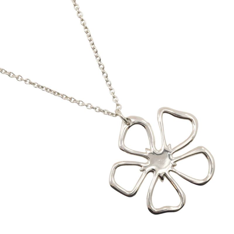 [Tiffany & CO.] Collier de fleur Tiffany Silver 925 Fleur d'environ 8,4 g de farine A-Rank