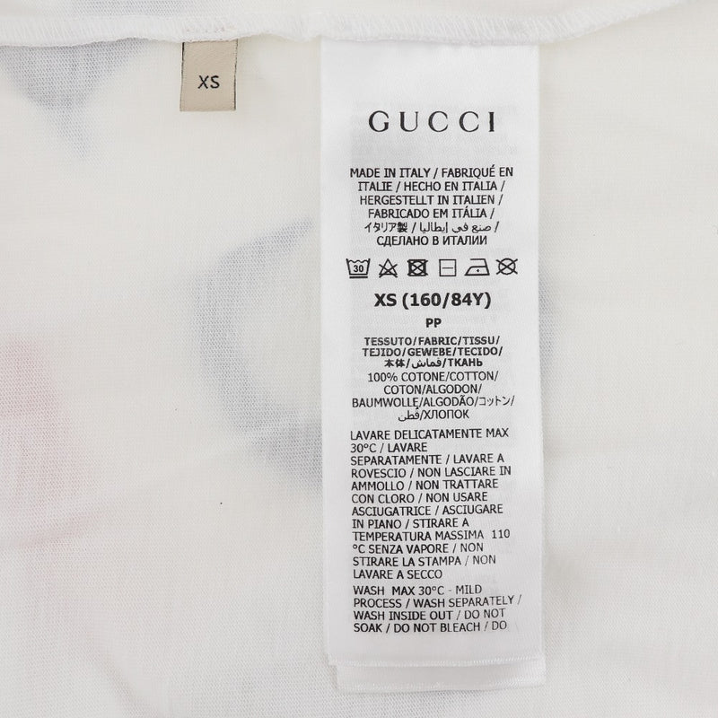 [GUCCI] Gucci 
 Adidas Collaboration Short Sleeve T -shirt 
 Cotton White Adidas Collaboration Unisex A+Rank