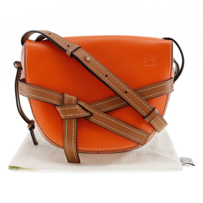 [Loewe] Loebe Gate Small Shoulder Bag 321.54.T20 Ternero Naranja/Puerta de aleta diagonal de color rosa Damas pequeñas A-Rank