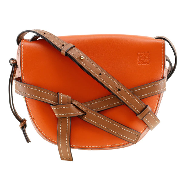 [LOEWE] Loebegate Small Shoulder Bag 321.54.t20 Calfskin orange/Raspberry Pink Diagonal flap GATE SMALL Ladies A-Rank