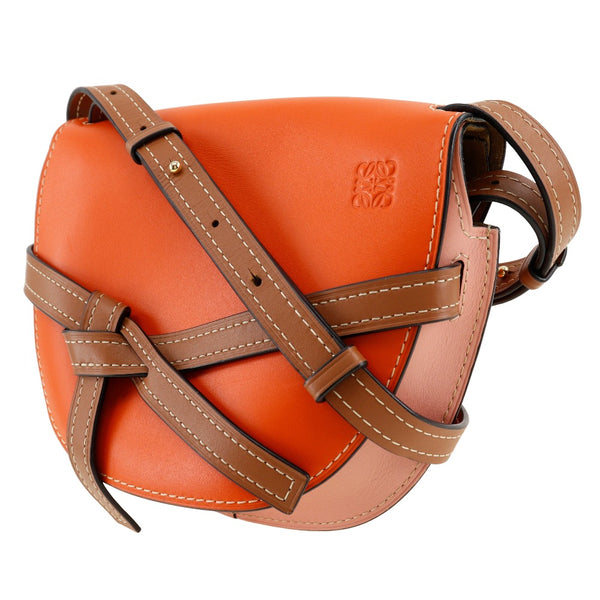 [LOEWE] Loebegate Small Shoulder Bag 321.54.t20 Calfskin orange/Raspberry Pink Diagonal flap GATE SMALL Ladies A-Rank