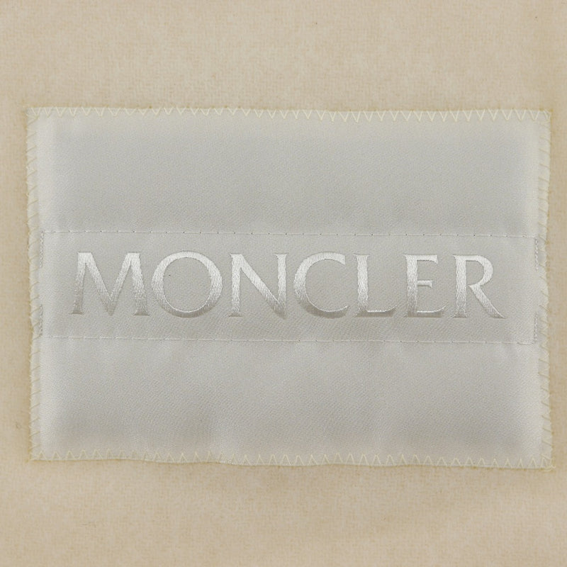 【MONCLER】モンクレール
 ロゴパッチ ストール
 2022年 3C00013 595MA ウール 白 Logo patch レディースAランク