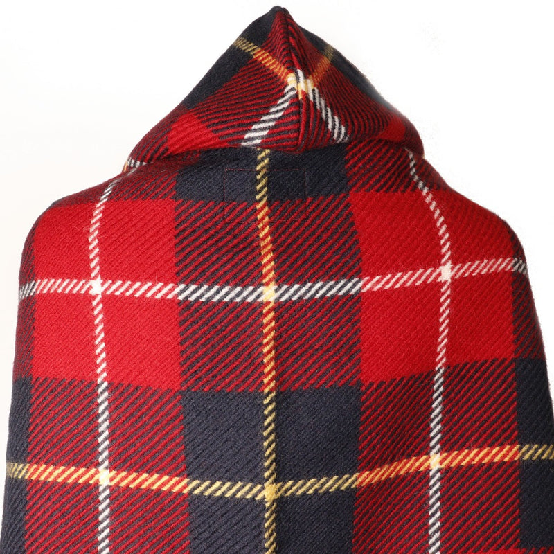 [Burberry Blue Label] Burberry Blue Label Check Pattern Poncho 55F31-256-16 Wool Red Check Pattern Ladies SA RANG