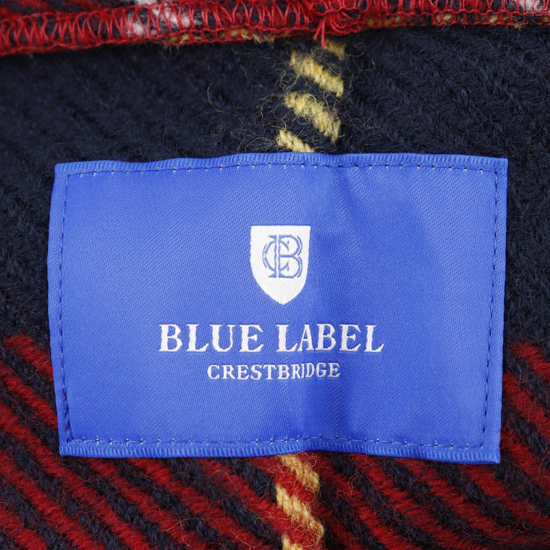 [Etiqueta de azul de Burberry] Etiqueta azul de Burberry 
 Verifique el patrón de poncho 
 55F31-256-16 Patrón de cheque rojo de lana Damas SA Rango